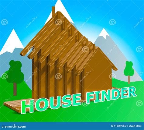 House Finder Means Finders Home And Found Stock Illustration