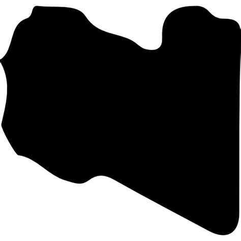 Libia País La Forma Del Mapa Negro Icono Gratis