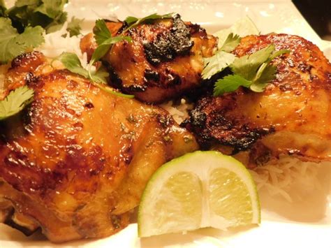 Thai Style Chicken Thighs, Sweet and Spicy Chili Sauce, Garlic, Lime
