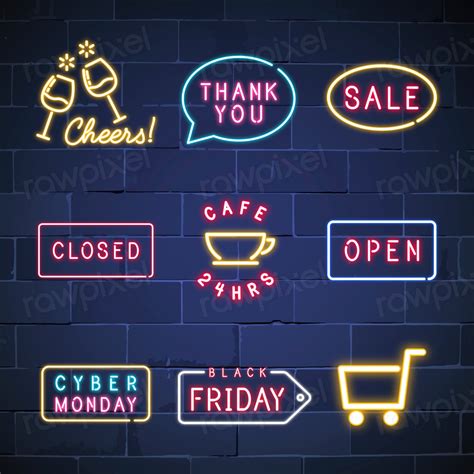 Neon Signs High Resolution Designs Rawpixel