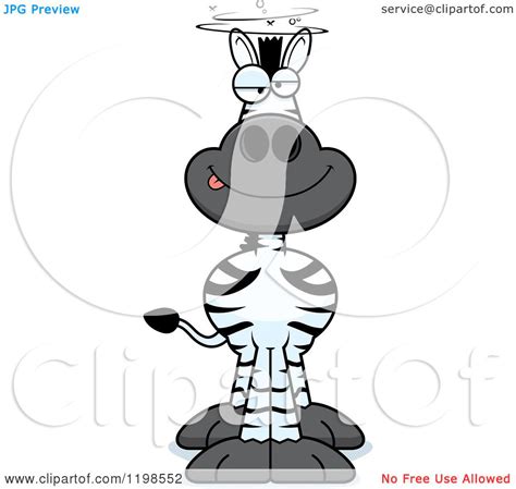 cartoon of a drunk zebra royalty free vector clipart by cory thoman 1198552