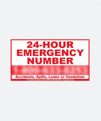 Vinyl Emergency Number Decal Ambipar ERI Provider