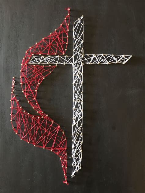 Free String Art Cross And Flame Pattern To Download And Print Artofit