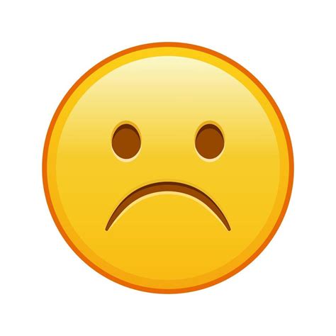 Frowning Sad Face Large Size Of Yellow Emoji Smile 15577247 Vector Art