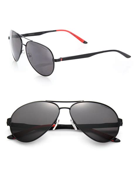 Carrera 59mm Aviator Sunglasses In Black For Men Lyst