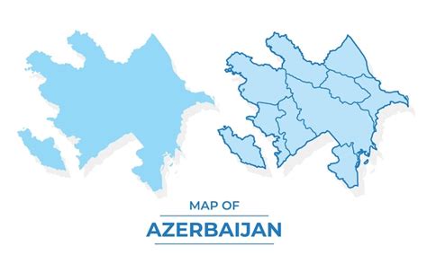Premium Vector Vector Azerbaijan Map Set Simple Flat And Outline