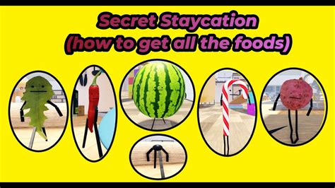 Robloxsecret Staycation How To Get All The Foods Please Read