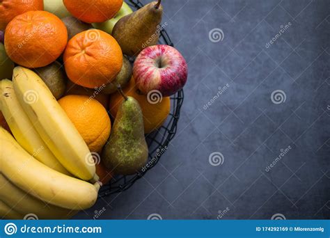 Variety Of Fruits Such As Apples Bananas Pears And Oranges On A