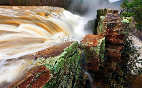 Wallpaper Landscape Waterfall Rock Nature Cliff River Stream
