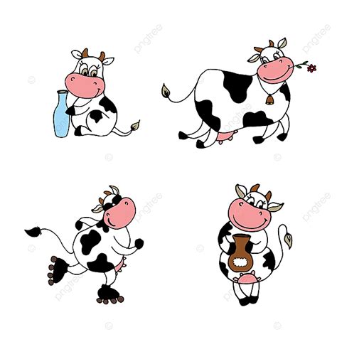 Agriculture Cow Vector Art Png Cartoon Cows Isolated Cow Agriculture Hoof Vector Health Png