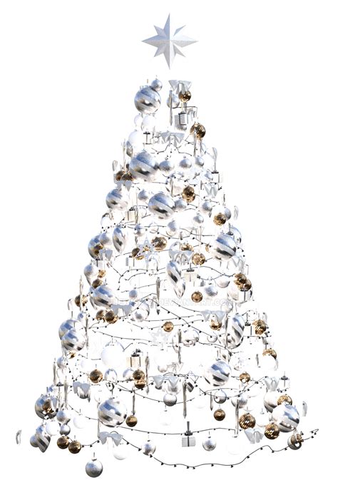 Silver Christmas Tree Decorations Png Overlay By Lewis4721 On Deviantart