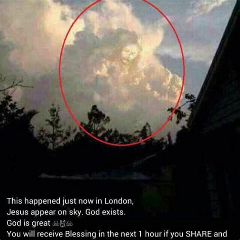 London Man Claims He Saw Jesus In The Clouds