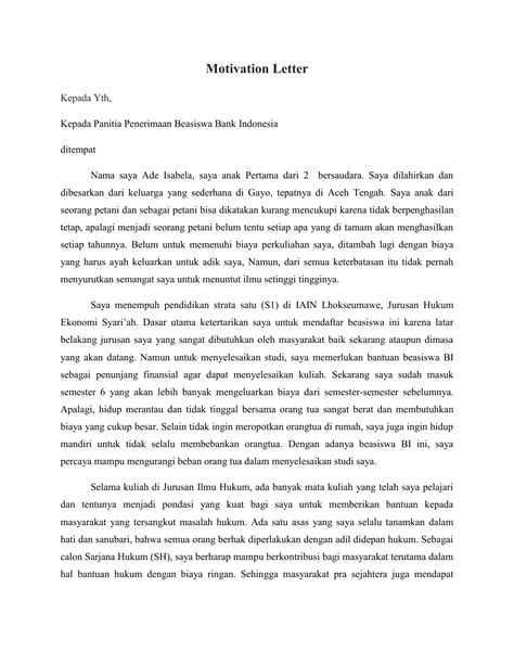 Contoh Essay Beasiswa Bank Indonesia Materi Pendidikan Riset