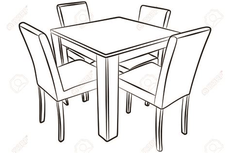 Table And Chair Drawing At Getdrawings Free Download