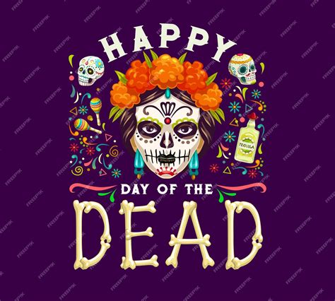 Premium Vector Day Of The Dead Dia De Los Muertos Mexican Holiday