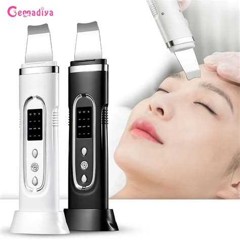 ultrasonic skin scrubber electric facial cleansing pore deep cleaner acne blackhead remover