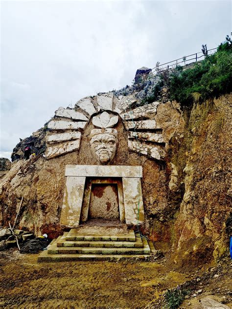 Ancient Andean Gods Sculptures Were Carved Into A Peruvian Mountain