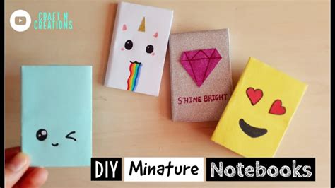 Diy Mini Notebooks Four Easy And Cute Designs Youtube