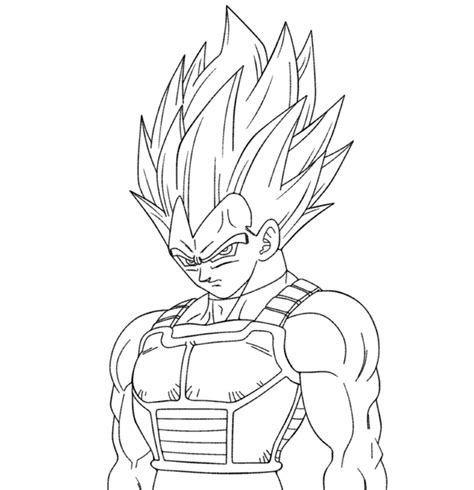 Vegeta Para Pintar Colorea Tus Dibujos