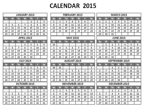 Printable 2015 Calendar Pictures Images