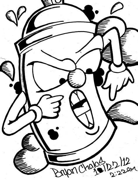 Graffiti Spray Can Coloring Pages Printable Coloring Pages