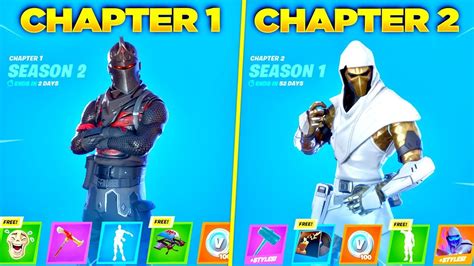 Evolution Of Fortnite Battle Pass Items From Chapter 1 Chapter 2