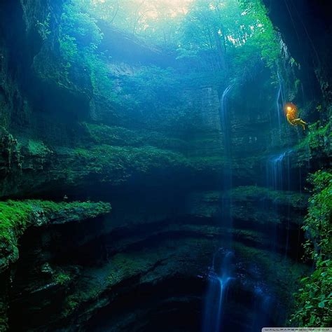 Hd Wallpaper Waterfalls Wallpaper Cave Exploring Beauty In Nature