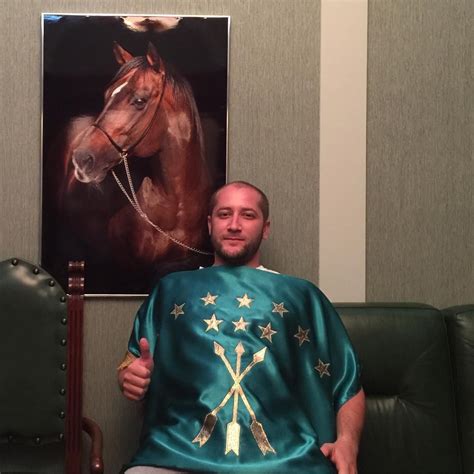 Circassian Man Wearing The Green And Gold Circassian Flag Horse