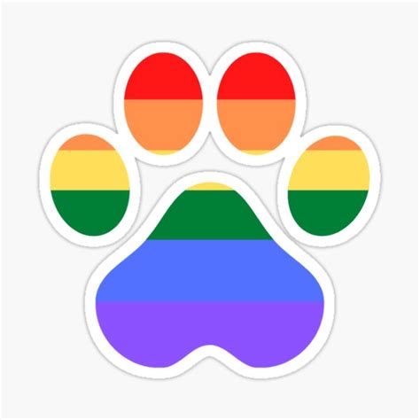 Gay Pride Paw Lgbtq Sticker For Sale By Radicalrylie Redbubble
