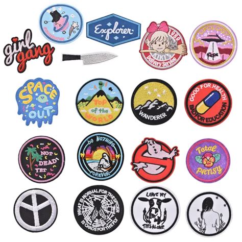 Embroidery Funny Appliques Badges Sew Iron On Patch Badge Fabric