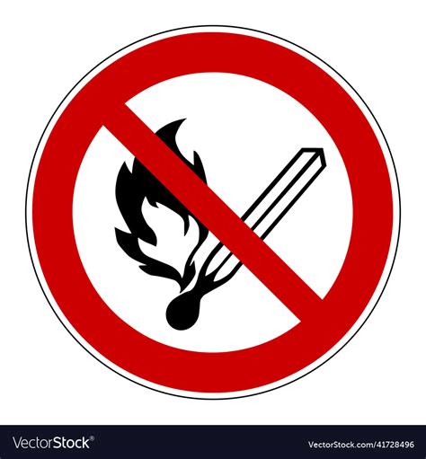No Naked Flames Safety Sign Royalty Free Vector Image Hot Sex Picture