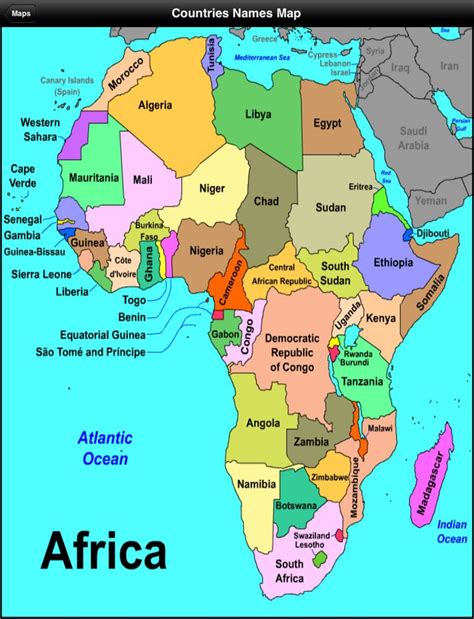 Map Of Africa Without Names Africa Free Map Free Blank Map Free