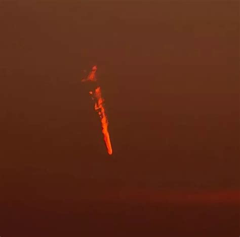 Burning Red Ufo Spotted Circling Through The Sky Over English