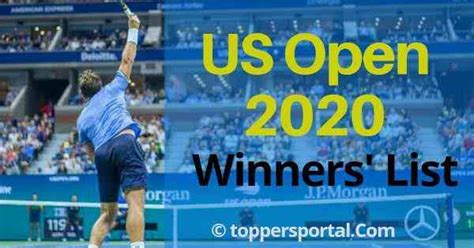 Complete 2020 Us Open Tennis Winners List Toppers Portal