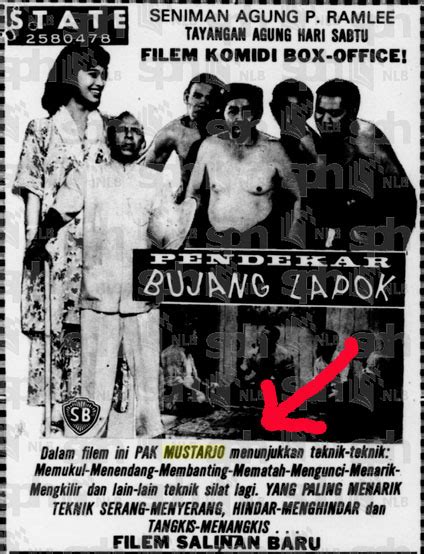 Pendekar bujang lapok filminin özeti, yorumları, oyuncuları ve seansları hakkında bilgilere ulaşmak, film fragmanını izlemek için tıklayın! Kitab Tawarikh 2.0: Wak Mustarjo (1890 - 1970) dan 9 ...