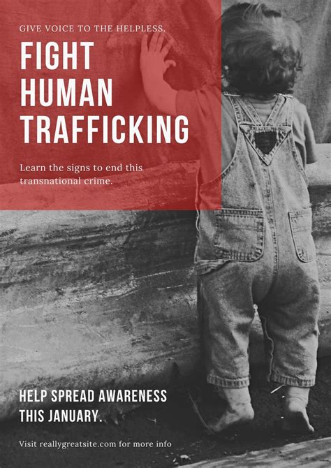 Free Custom Printable Human Trafficking Poster Templates Canva