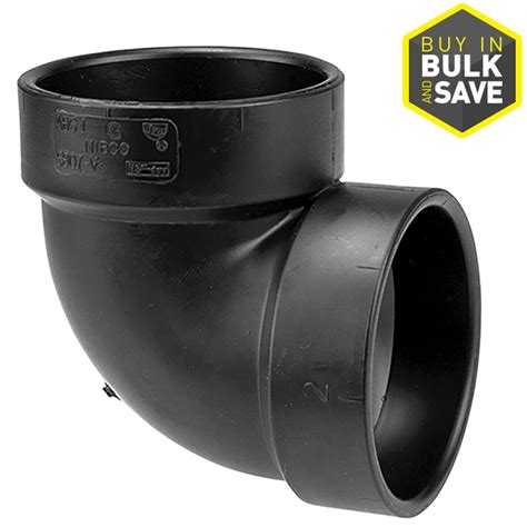 nibco 1 1 2 in dia 90 degree abs vent elbow fitting at
