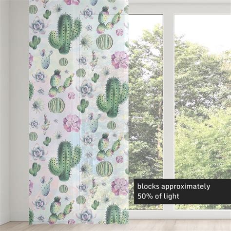Cactus And Succulent Window Curtains Cactus Curtains Pattern Etsy Uk