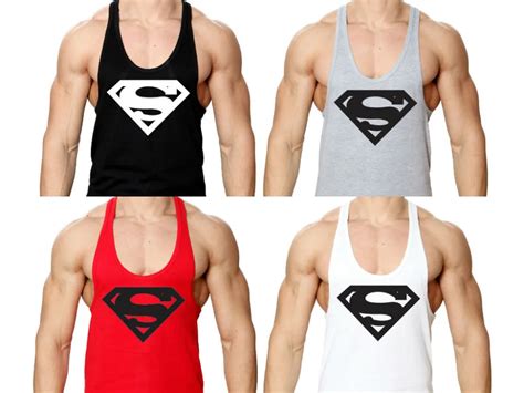 Superman New Zyzz Fitness Bodybuilding Tank Top Shirt Men Gym