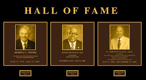 Business Hall Of Fame Plaques