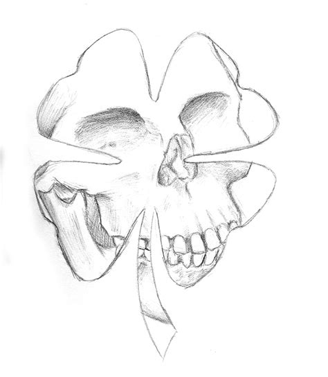 Clover Skull Tattoo Sketch By Squeakychewtoy On Deviantart