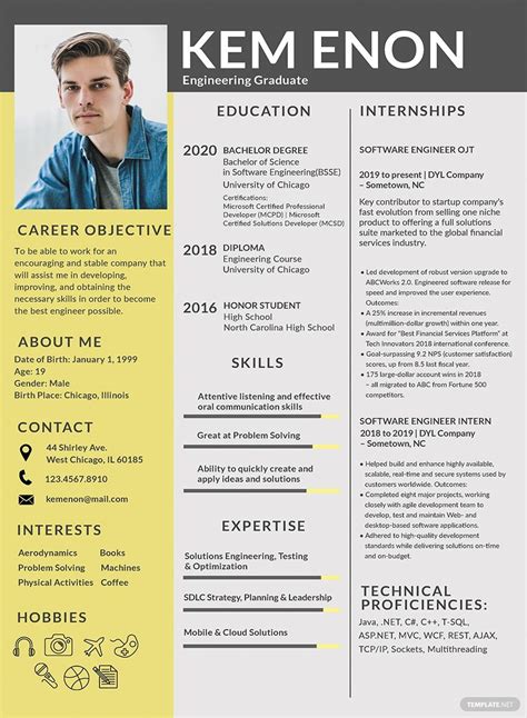 It can be considered as your work sample. FREE Resume/CV Format for Engineering Freshers Template - Word (DOC) | PSD | Apple (MAC) Pages ...