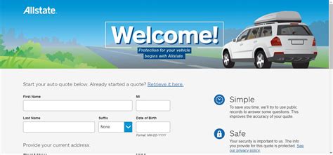 How do you get Allstate car insurance quotes online
