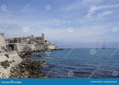 Antibes Old Town Promenade French Riviera Stock Photo Image Of