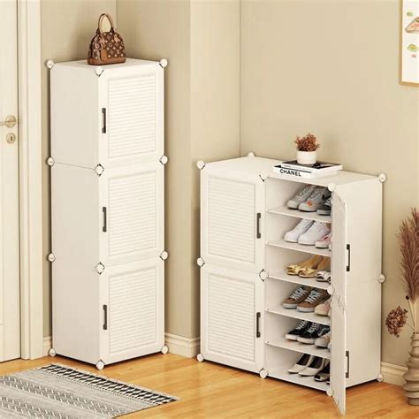 Simplicity Shoerack Cabinet For Living Room Foldable Dustproof Storage