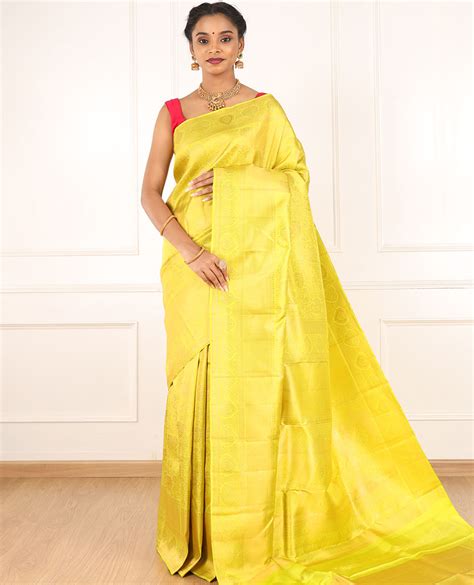Yellow Samudrika Silk Saree