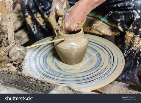 Dirty Hands Making Pottery Clay On Stock Photo 202568293 Shutterstock