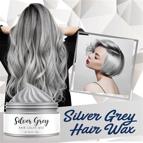 Silver Grey Hair Color Wax Temporary Colors Hair Dye Beauty Care Hair