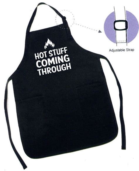 Hot Stuff Coming Through Funny Aprons For Men Personalized Husband Christmas T Husband