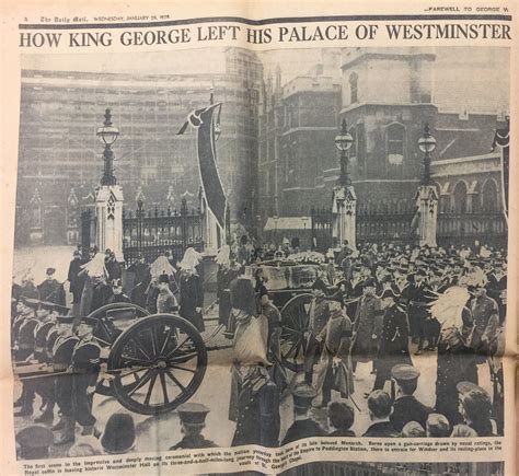 Old Newspaper King George Westminster Newspapers Palace Scene